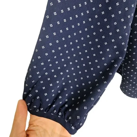 J. Crew Womens Foulard Floral Wrap Top Size L Classic Preppy Drapey Old Money - Picture 5 of 10